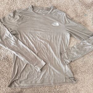 The North Face Women's Long Sleeve Tee in Light Taupe